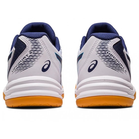 Asics Upcourt 5 White/Indigo Blue Volleyball Shoes Men