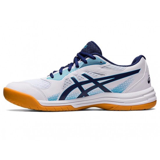 Asics Upcourt 5 White/Indigo Blue Volleyball Shoes Men