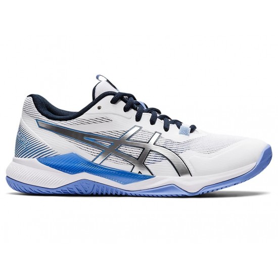 Asics Gel-Tactic White/Periwinkle Blue Volleyball Shoes Women