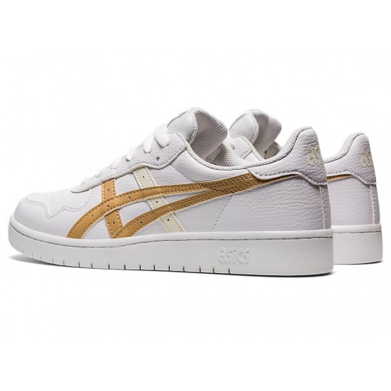 Asics Japan S White/Camel Beige Sportstyle Shoes Women