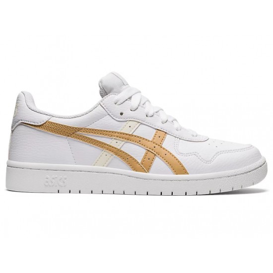 Asics Japan S White/Camel Beige Sportstyle Shoes Women